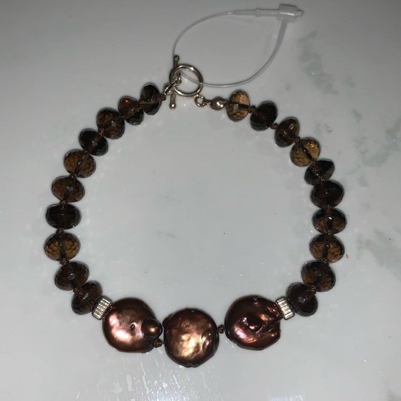 Mahogany Tone Mala Beaded Bracelet - Picture 3 of 8